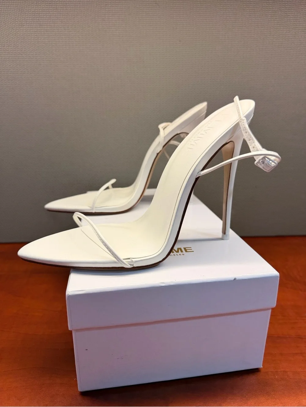 Elegant Coral-Peach High Heel Sandal with Ankle Strap